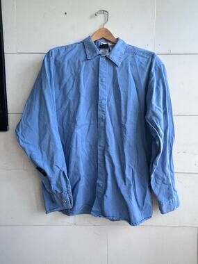 1XLR Flame Resistant Men’s Blue Cotton Blend Work shirt 8.7Arc Rating Westex